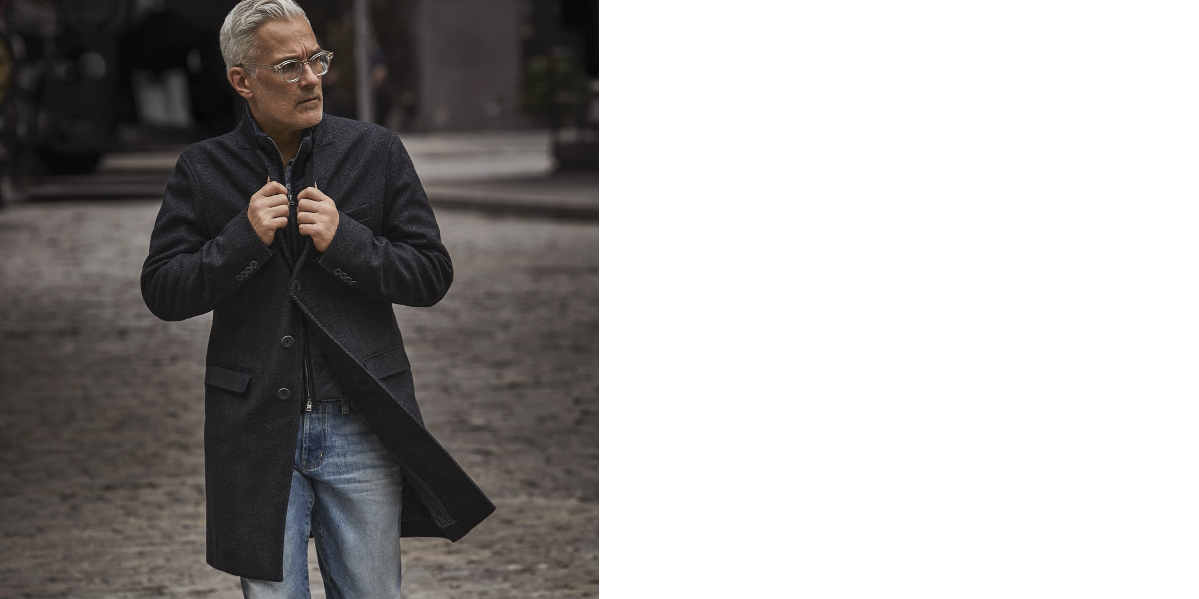 ジャケット・アウター HERNO DIAGONAL WOOL CHESTER COAT Herno Men's | Mitchell Stores